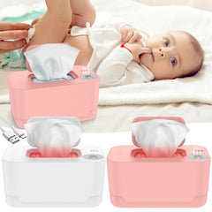 Chauffe-lingettes humides pour bébé, avec affichage LED, distributeur de serviettes humides, Portable, USB, chauffe-lingettes pour bébé, boîte chauffante pour serviettes, maison/voiture