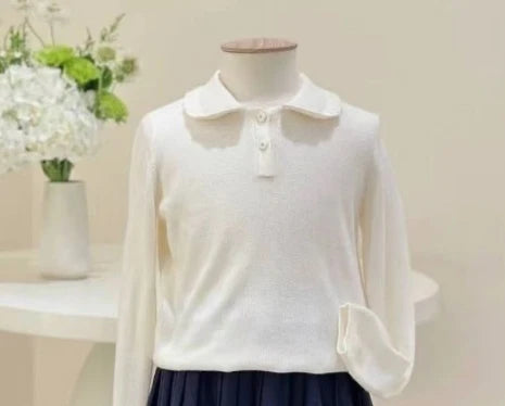 Ensembles de vêtements t-shirts et jupes pour enfants aw25 bp, t-shirts à manches longues imprimés mignons pour filles et jupe imprimée à pois, ensemble de vêtements