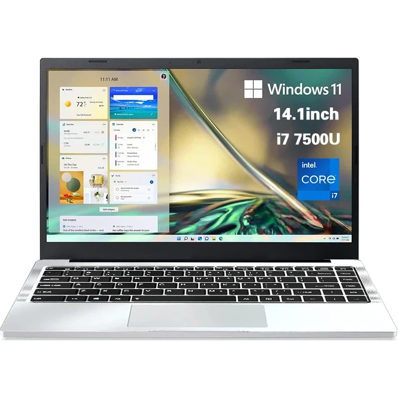 Ordinateur Portable 14.1 "12GB RAM 1 to 2 to SSD Windows 11 ordinateur Portable bureau apprendre loisirs divertissement ordinateurs portables