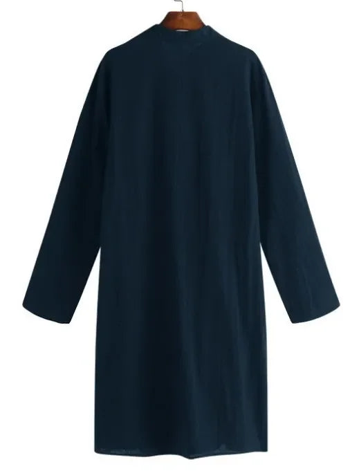 Abaya-Robe à manches longues pour hommes, chemise islamique, caftan élégant, pakistanais, vêtements indiens, Eid musulman, S-5XL