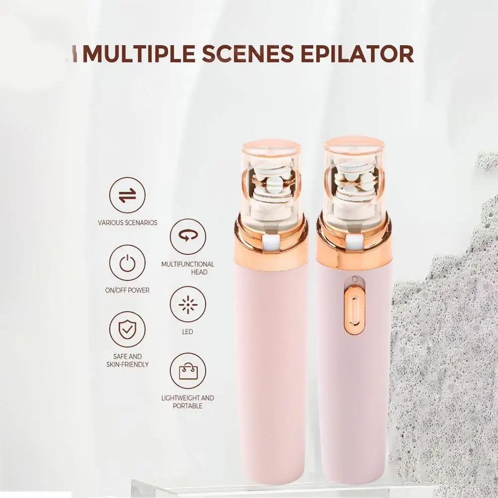 Tondeuse à sourcils électrique, mini épilateur portable, rasoir, rouge à lèvres, outil de forme de cheveux, visage indolore, D1G7, 1 pièce