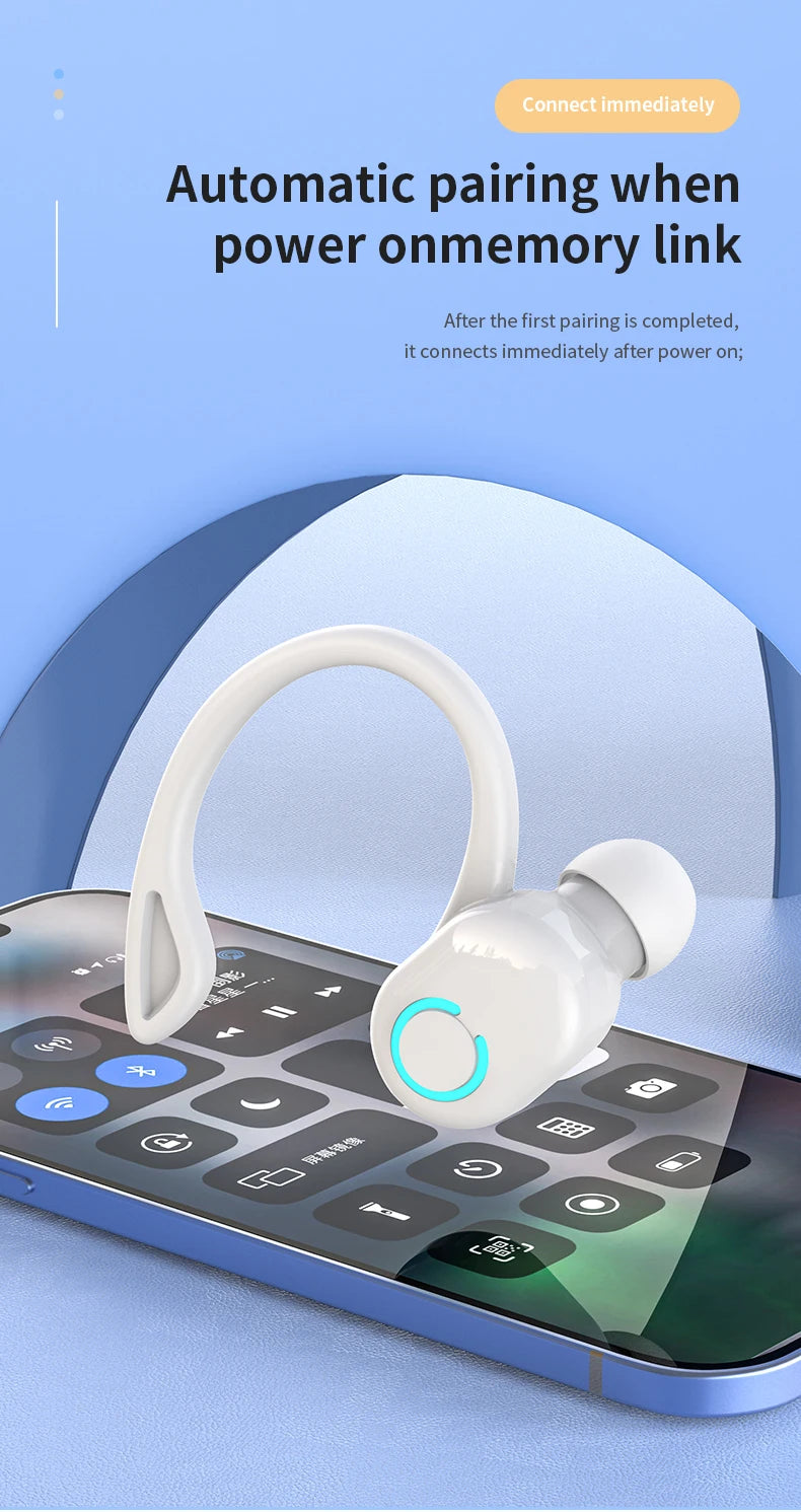 Écouteurs sans fil Bluetooth 5.0, oreillettes intra-auriculaires simples, étanches, TWS, mains libres, pour sport