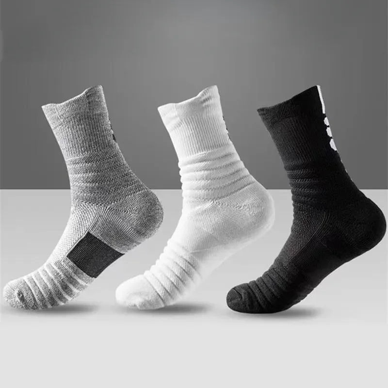 1/3 pairs of men's non-slip football socks, cotton socks, short and long tube, breathable and deodorizing sports socks, sizes 39-45