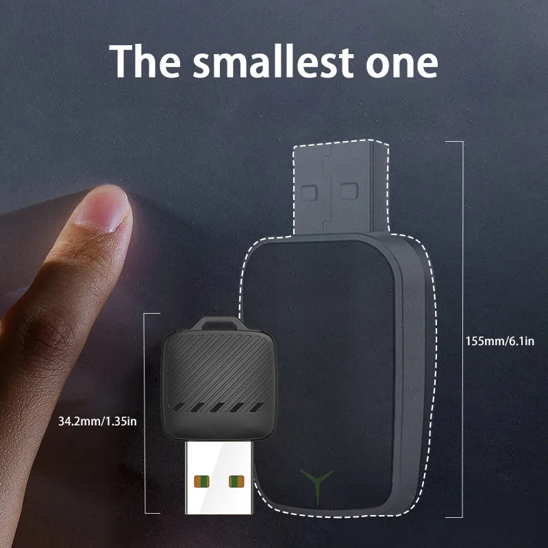 Xiaomi 2-in-1 Wireless Android Auto Adapter, Wireless CarPlay Dongle, AI Smart Car System Smart Box for Wired CarPlay