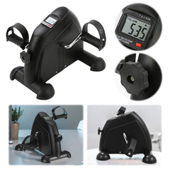 Mini entraîneur de bras et de jambes de vélo d'exercice, machine d'exercice de pédale de pied réglable, écran LCD, entraîneur de pédale portable pour le bureau à domicile