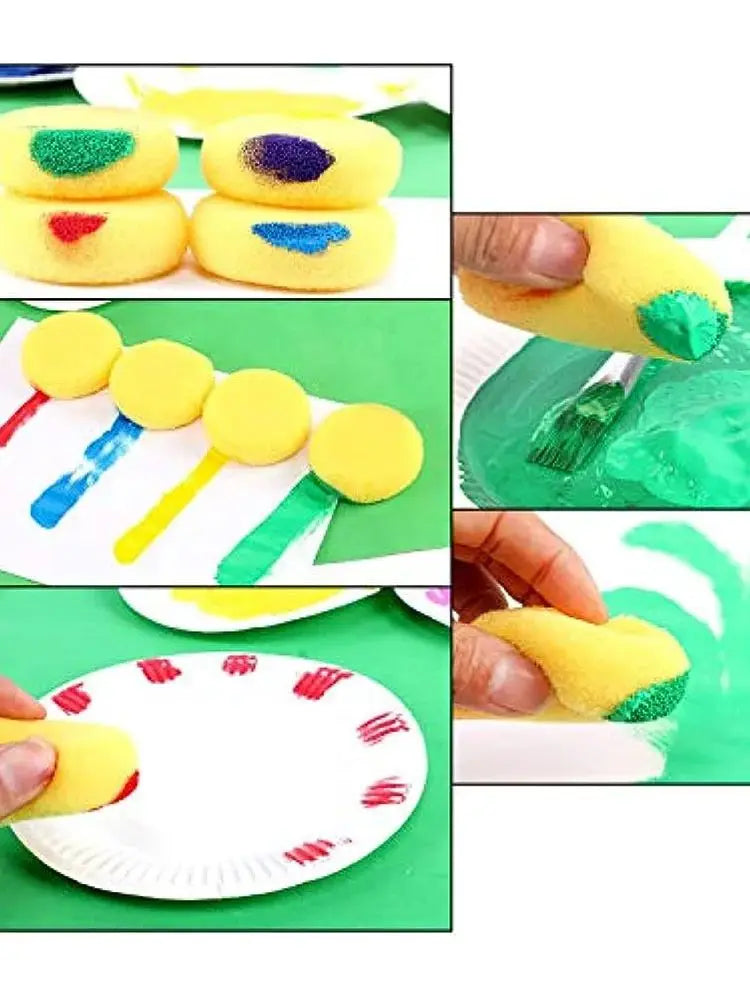 Round synthetic watercolor painting sponges, 12 pieces, artist sponge for face painting, painting, crafts, pottery, clay