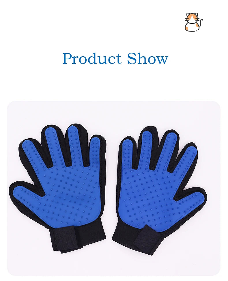 Gant de toilettage pour animaux de compagnie, gant de toilettage pour poils de chat, brosse de démêlage, peigne pour chien, bain, épilateur, brosse de Massage propre pour animaux