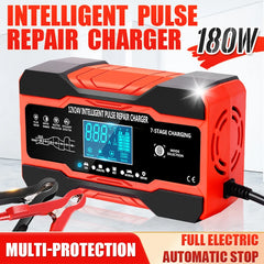 Chargeur de batterie de voiture 5A, chargeur de batterie intelligent 12V/24V, entretien automatique avec compensation de température pour tondeuse de camion