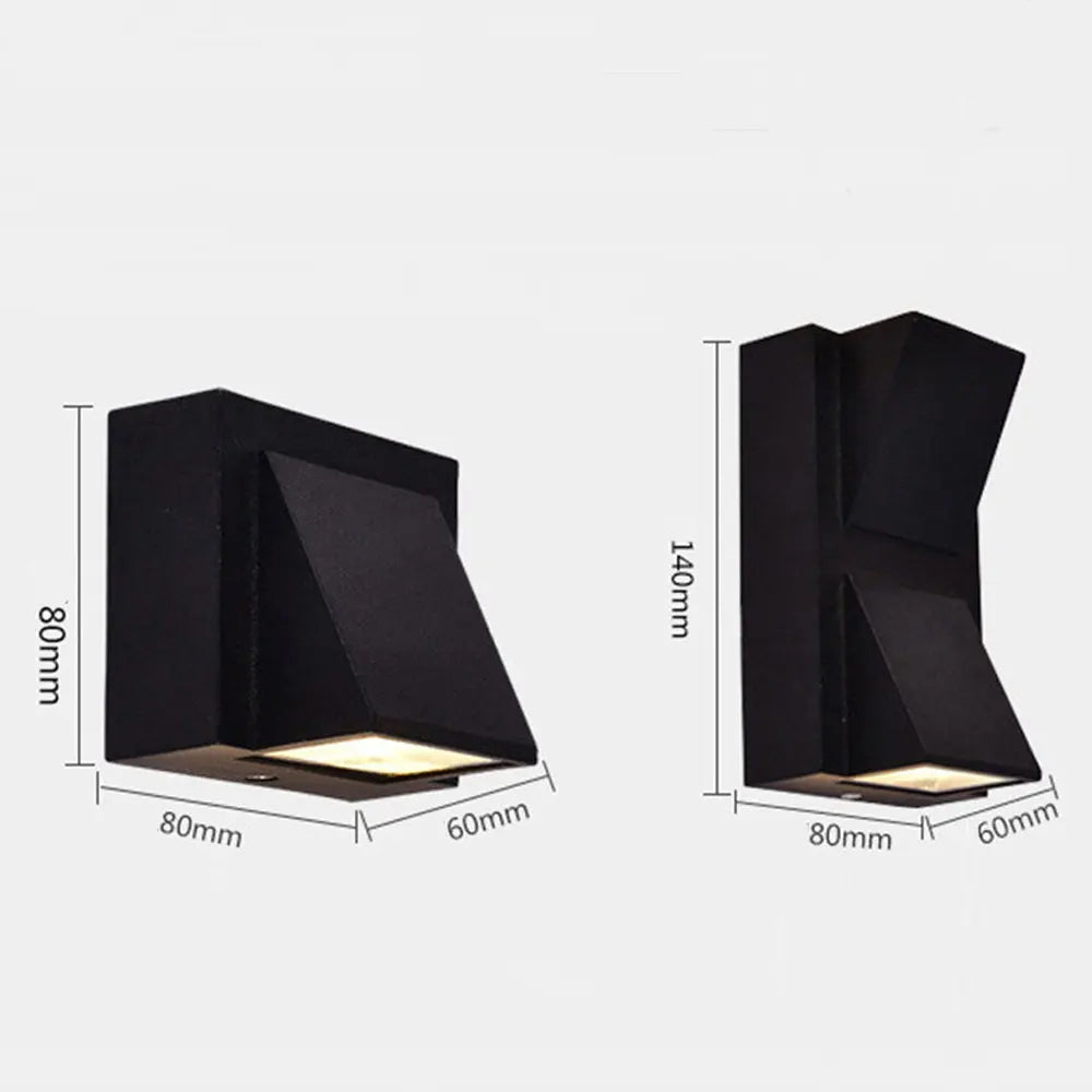 Applique Murale LED à Double Tête Imperméable Conforme à la Norme IP65, Éclairage d'Extérieur, 5/10W
