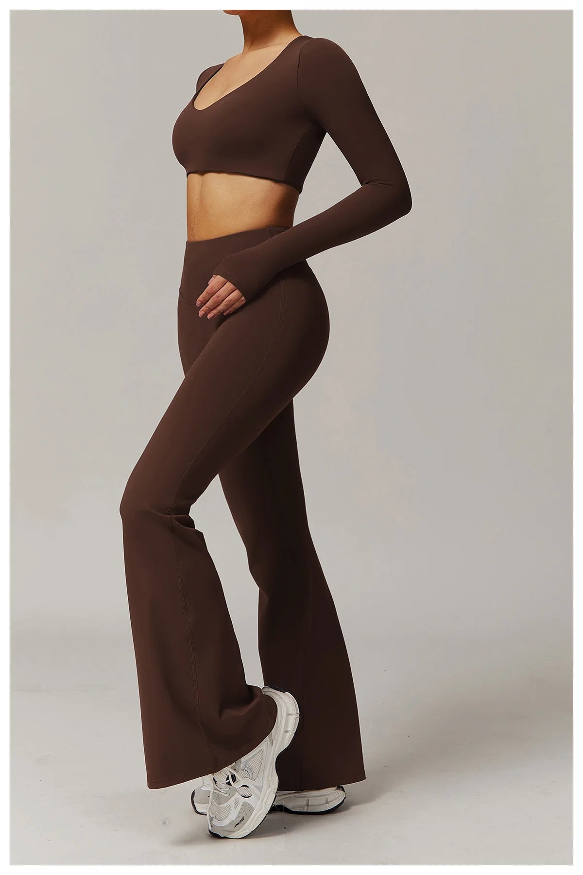 Taille haute pantalon à jambes larges Leggings femmes collants Fitness cloche-bas Yoga élastique Leggings Push Up gymnastique entraînement pantalon évasé