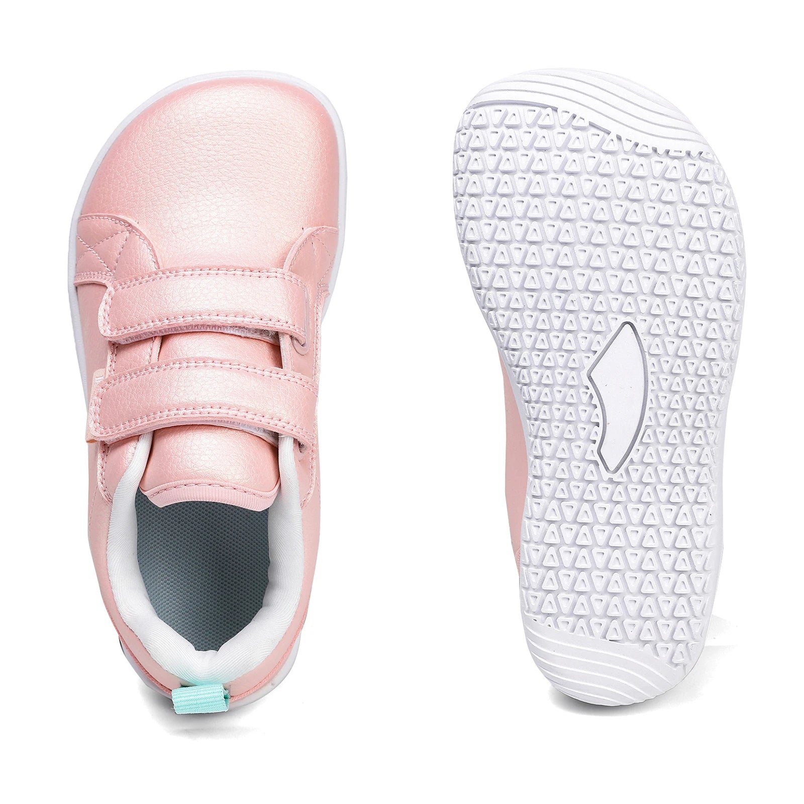 Chaussures Pieds Nus en Cuir Artificiel pour Garçon et Fille, Baskets Légères, Larges, Minimalistes, à la Mode, avec Boucle à Crochet, Plates de Marche