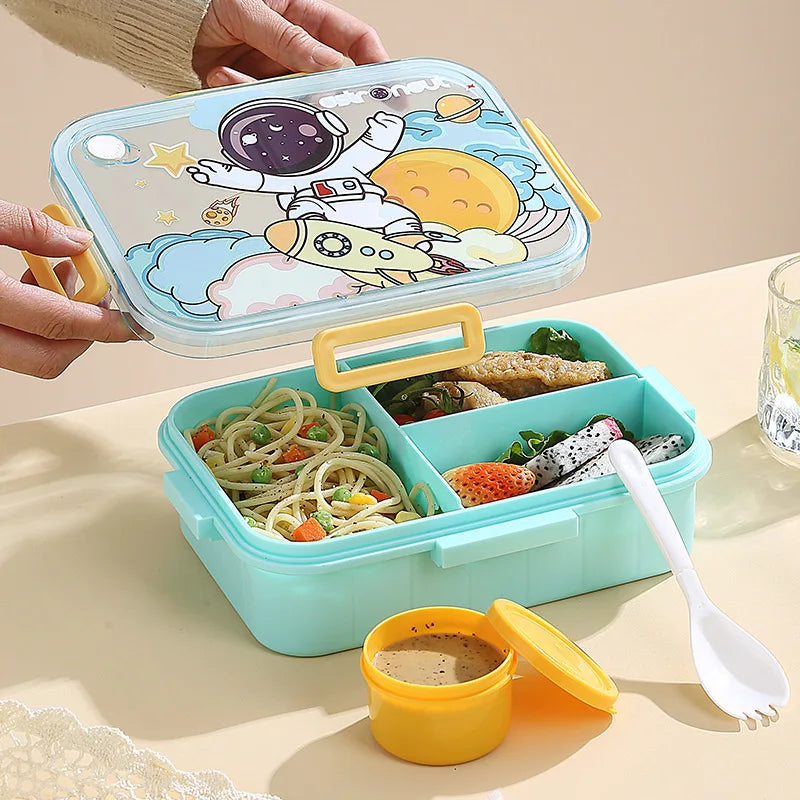 Boîte à déjeuner mignonne pour enfants, filles et garçons, avec compartiments, boîte à déjeuner Bento, étanche, boîtes à collations alimentaires pour enfants, nouveau 2025