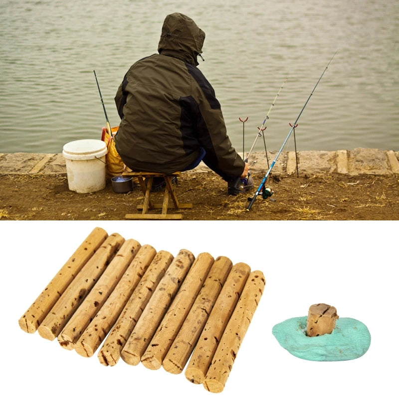 Bâtons flottants pour appâts à carpe, en bois liège, pour leurres granulaires, 10 pièces