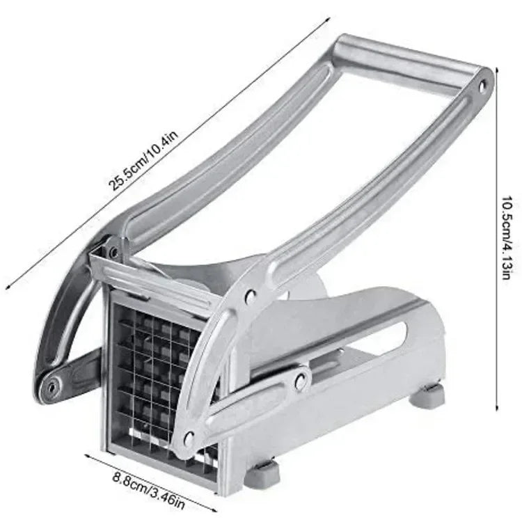 Stainless Steel French Fry Cutter, Manual Potato Slicer for Home Use, Multifunctional Vegetable Slicer for Cucumber and Carrots