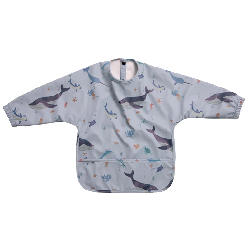 Bavoirs imperméables pour nouveau-né, bavoir blouse de peinture pour enfants à manches longues pour garçons et filles, tablier d'alimentation facile à nettoyer, articles pour bébé