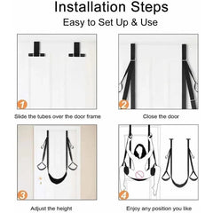 Door swing, sex toys for couples, BDSM play, adjustable straps, open leg spreader for women, adult sex game products