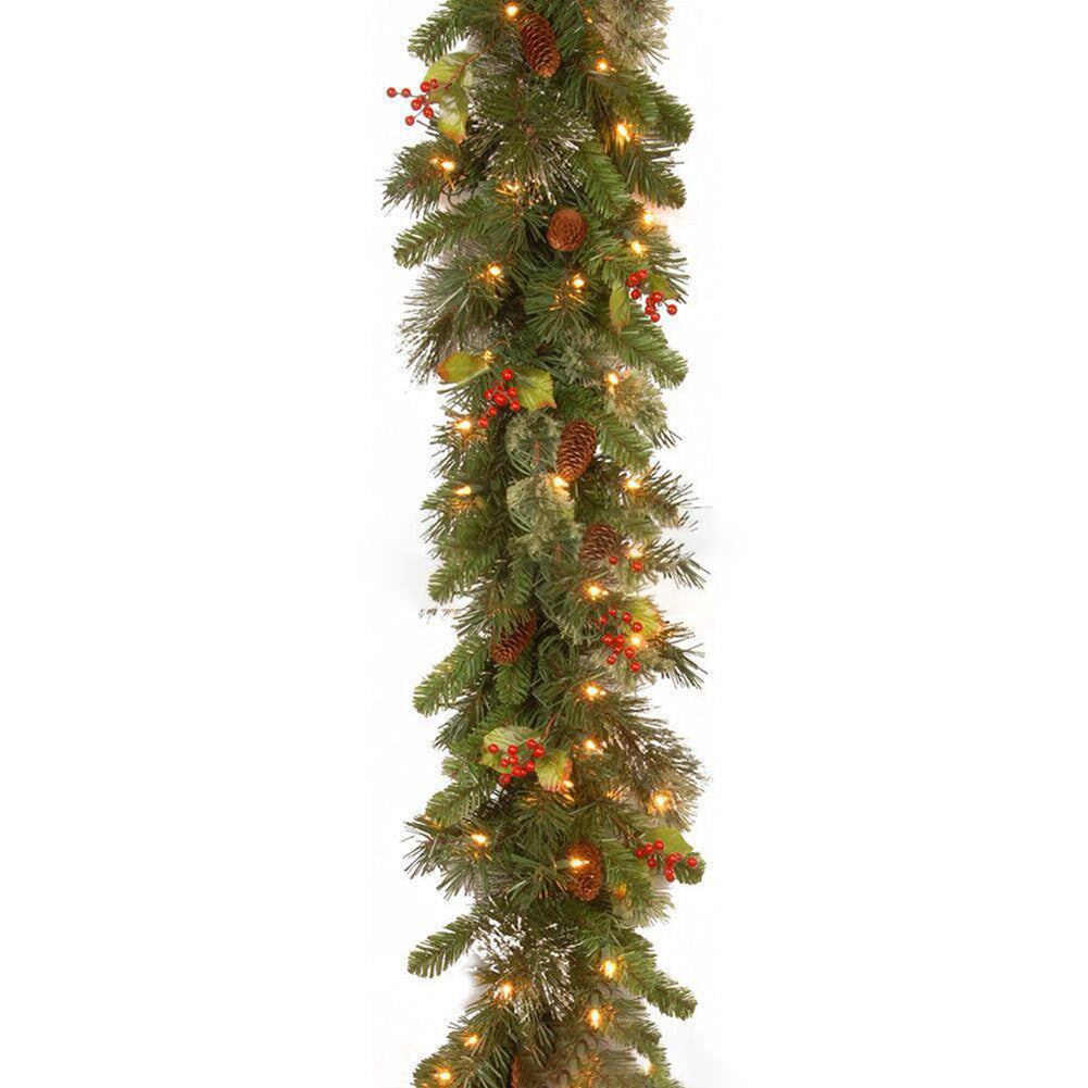 Rattan Festival Garland, 1.8/2.7M, Red Berry Branches, Elegant Party Decoration, Home Wall Door
