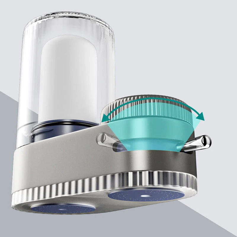 Purificateur d'eau du robinet, filtrage physique pour la maison, Kictchen, 2 éléments filtrants, filtre amovible et lavable, aérateur