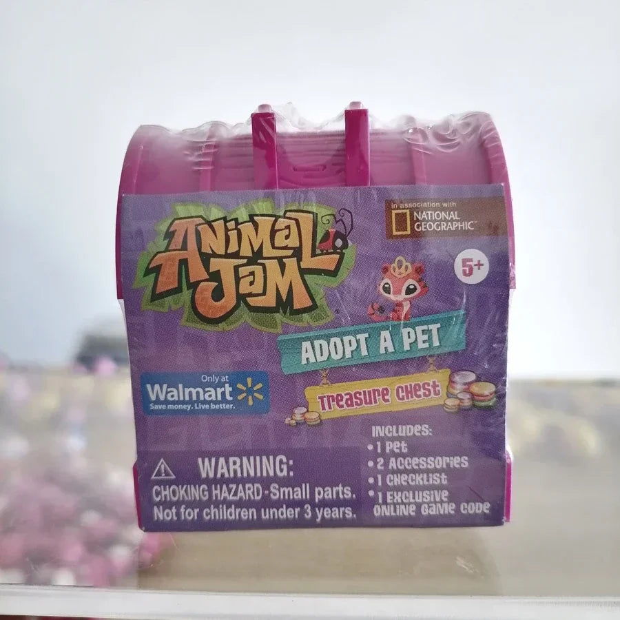 Animal Jam Treasure Chest, Adopt a Mini Animal Figurine, Cute Doll, Collectible Blind Box, Toy, Children's Birthday Gifts