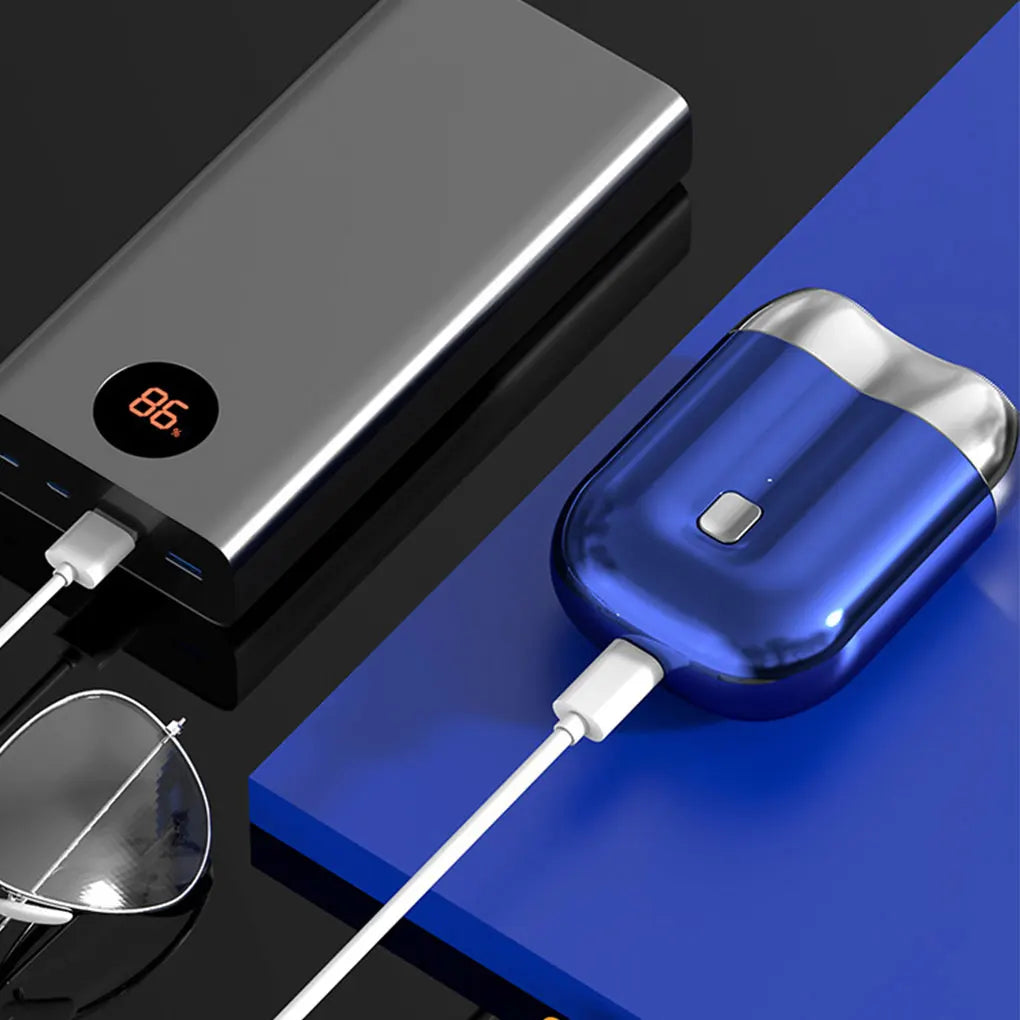 Mini rasoir électrique Double, Portable, sans fil, détachable, avec affichage numérique, pour barbe, charge de Type C, pour voyage