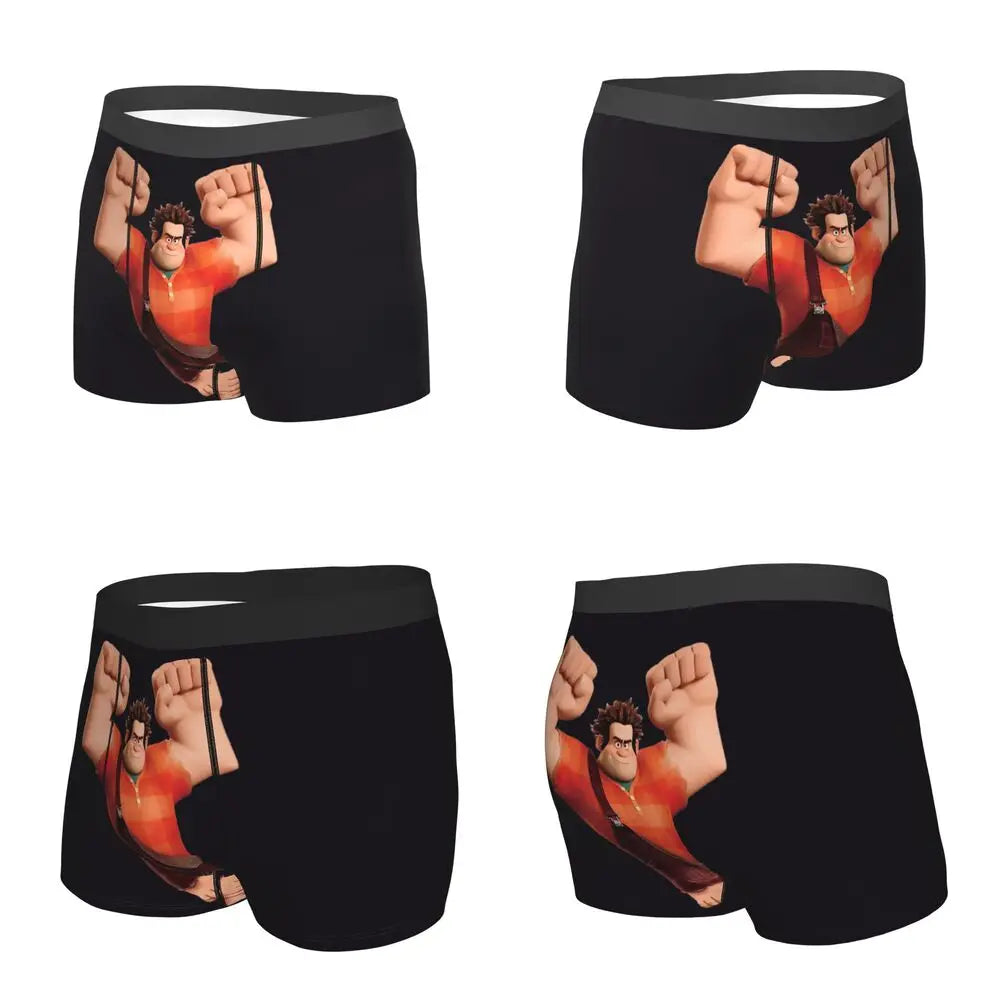 Wreck-It Ralph Men's Boxer Briefs, Breathable Underwear for Men, Boyfriend Gift