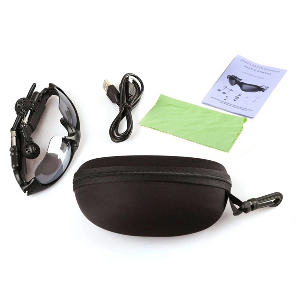 Sans fil Bluetooth 4.1 casque mode sport stéréo téléphone polarisé conduite lunettes de soleil équitation yeux lunettes casque