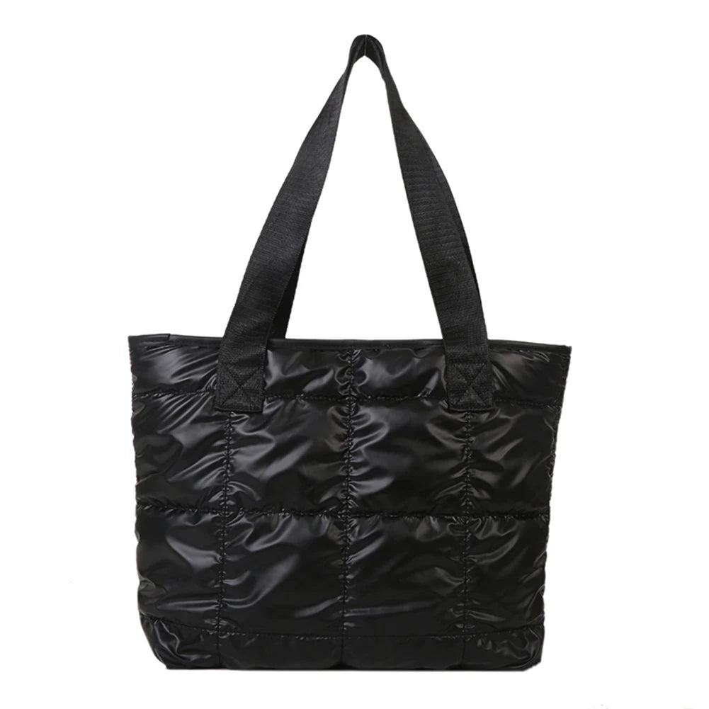 Mode femmes sac fourre-tout grande capacité coton rembourré dames fourre-tout sacs à main losange sac à provisions matelassé solide pour les voyages de loisirs