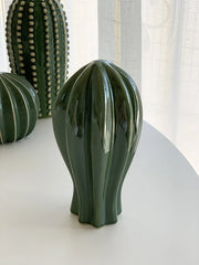 Home decor present 2024, Creative ceramic cactus, aesthetic decor, tropical desert, echinopsis room, green hotel ornament