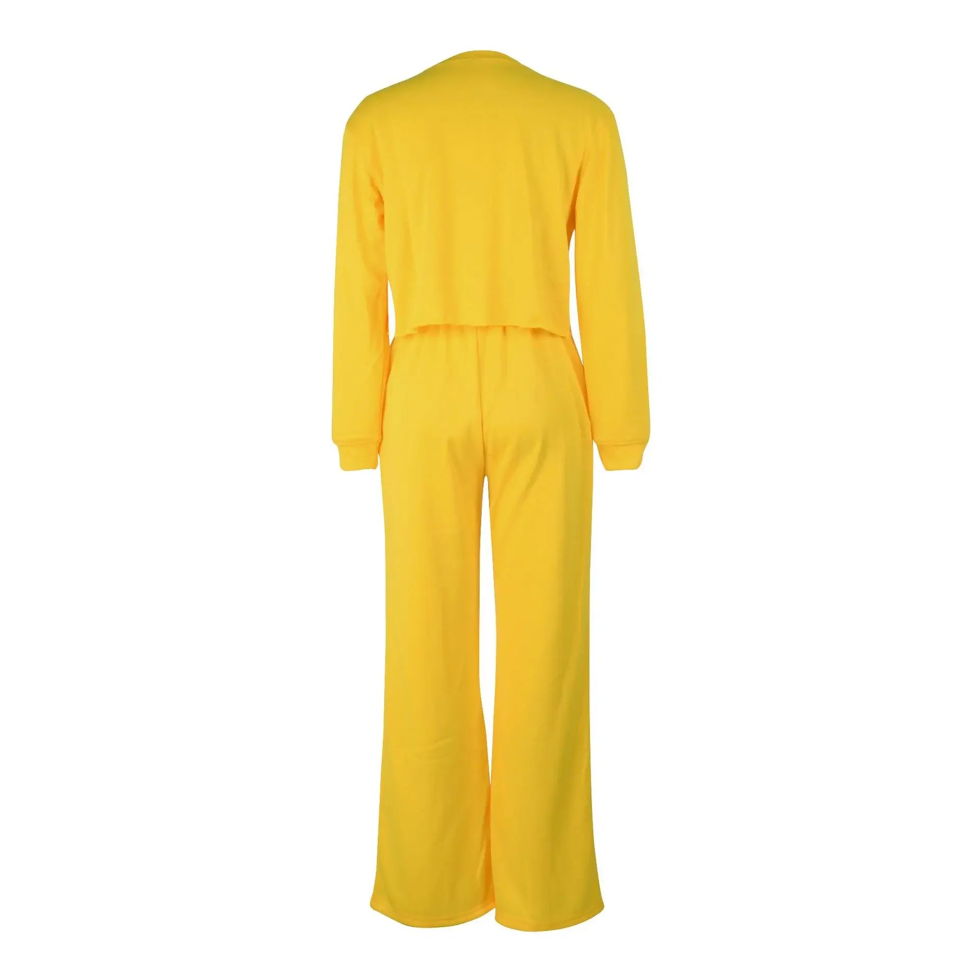 Ensemble de vêtements pour femmes, pull + pantalon, 2 pièces, costumes d'hiver épais et chauds, couleur unie, survêtement décontracté