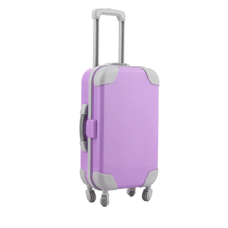 Accessoires de jouets, une variété de valises assorties aux couleurs, adaptées aux poupées américaines de 18 pouces et aux poupées nouveau-nés de 43cm