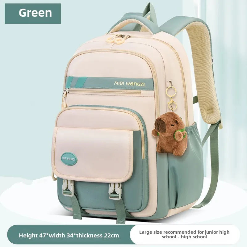 Sac à dos d'école pour enfants avec pendentif de dessin animé pour enfants adolescent Kawaii cartable filles enfants orthopédie sacs à dos imperméables sac