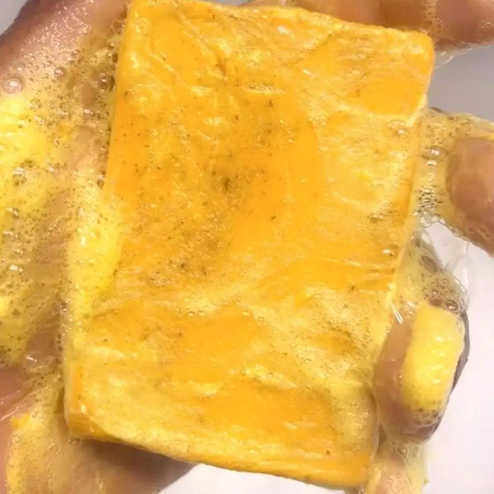 Savon biologique à l'acide kojique au citron et au curcuma pour les taches foncées, savon au curcuma pour le lavage du visage, éclaircissant, correcteur de taches foncées, soins pour la peau
