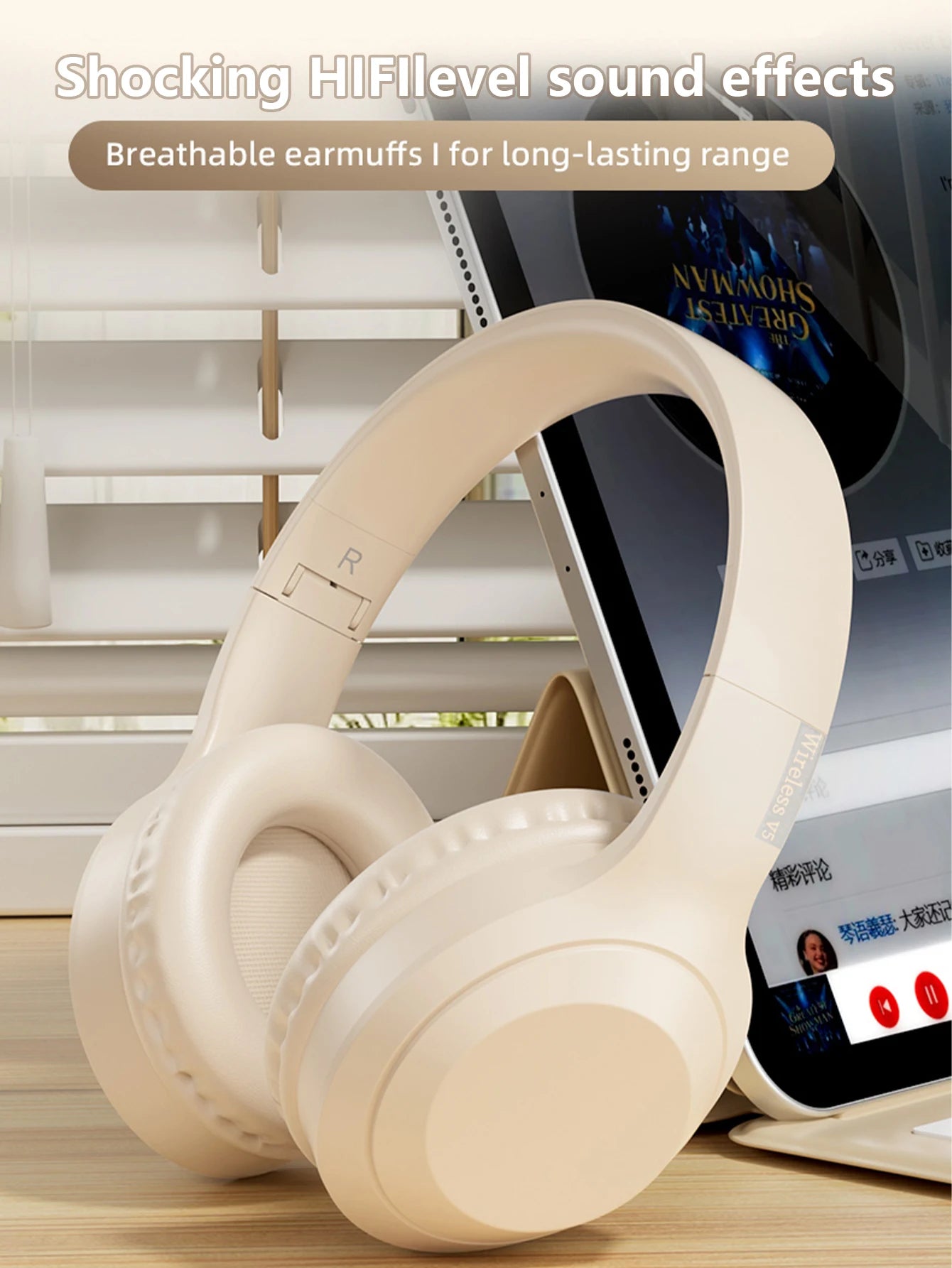 Casque casque sans fil Bluetooth, Jerry 5.0, longue portée, casque sans fil pour jeux de jeu, faible latence