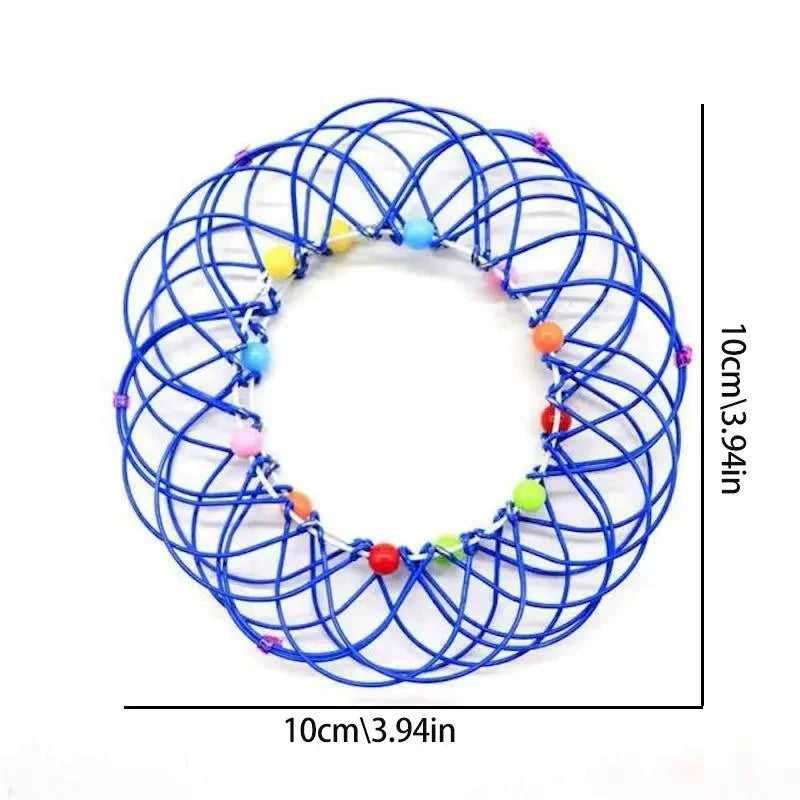 Jouets éducatifs Fidget pour enfants et adultes, panier de fleurs de décompression Mandala et anneau en acier, cadeau sensoriel d'halloween et de noël
