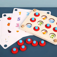 Jouets éducatifs en bois pour enfants, jeux de mémoire assortis aux fruits et aux animaux, jouets interactifs pour enfants de 6 à 10 ans