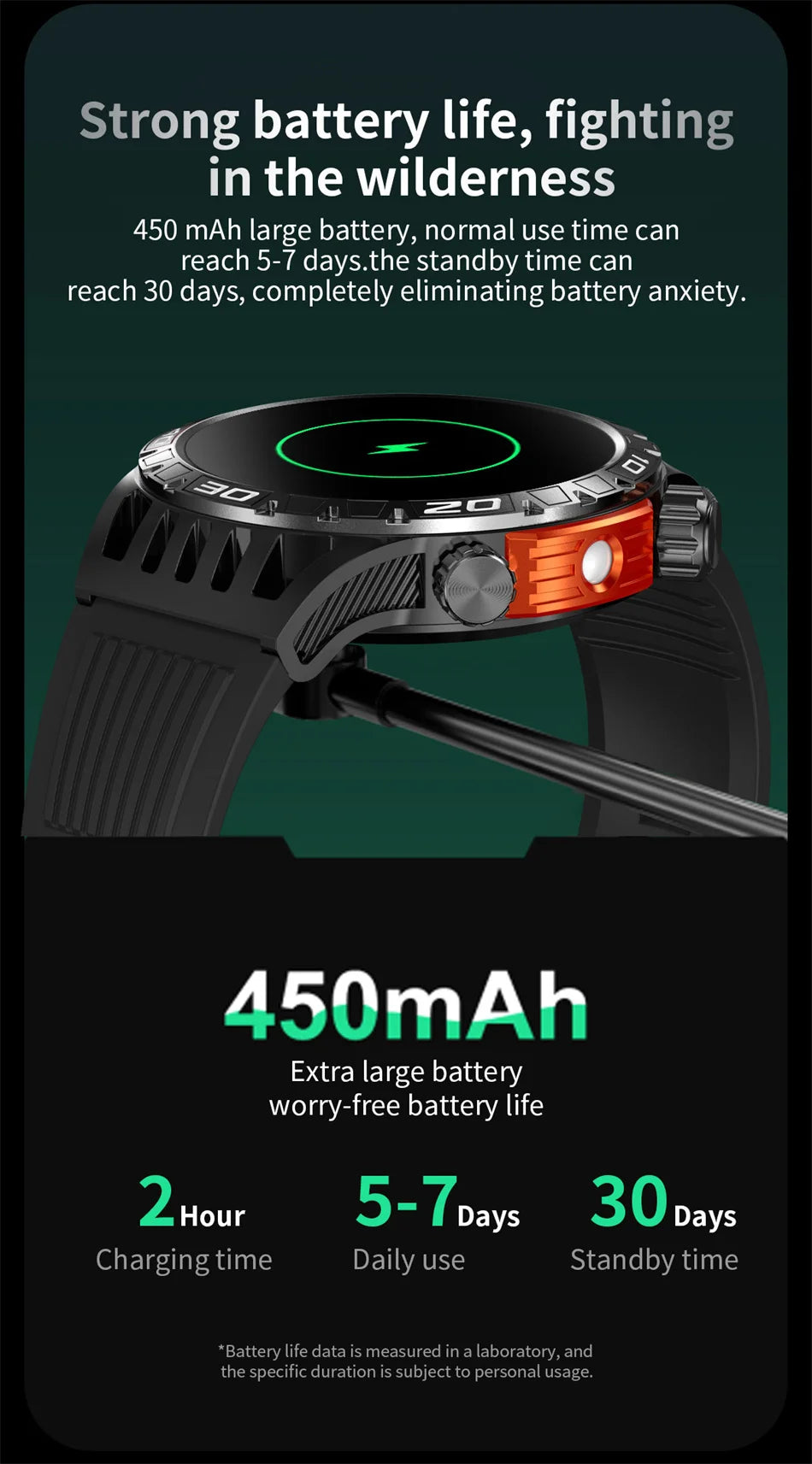 Montre intelligente étanche avec éclairage LED pour homme, boussole, tracker de fitness sportif, IP68, Bluetooth, conversation, Android, iOS