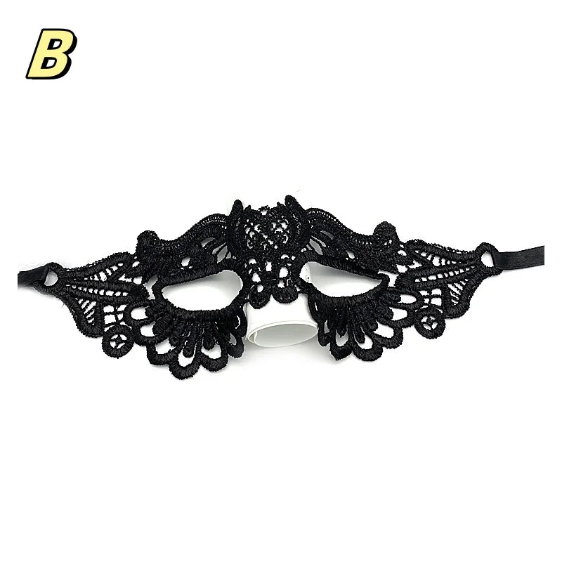 Masque pour les yeux en dentelle noire pour femmes, Sexy, Floral, mascarade, bal, princesse reine, maquillage de fête, Cosplay, boîte de nuit, accessoires