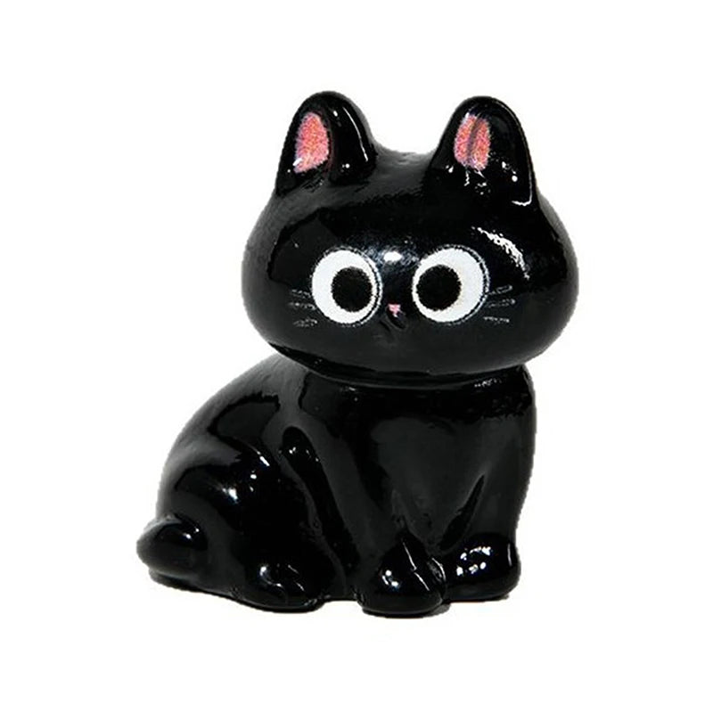 New Miniature Cartoon Cat Figurine, Resin Micro Landscape, Home Ornaments, Cute Kitten, Office Room Decoration