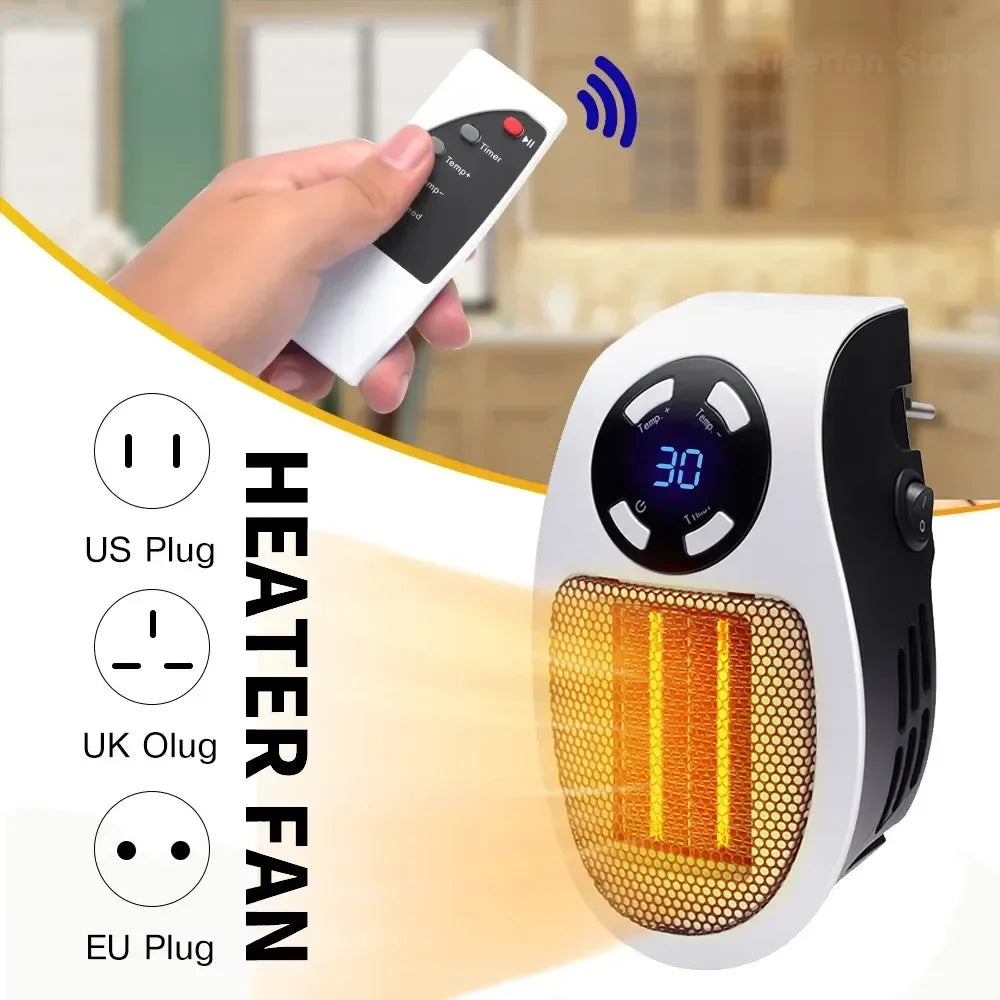 Chauffage Électrique Portable de 500W, Machine Chauffante à Distance, Appareil Ménager, Mini Religieux