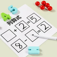 Jouet mathématique en bois pour enfants, outils pédagogiques d'addition et de soustraction, formation à la pensée logique Montessori, jouets mathématiques, éducation préscolaire