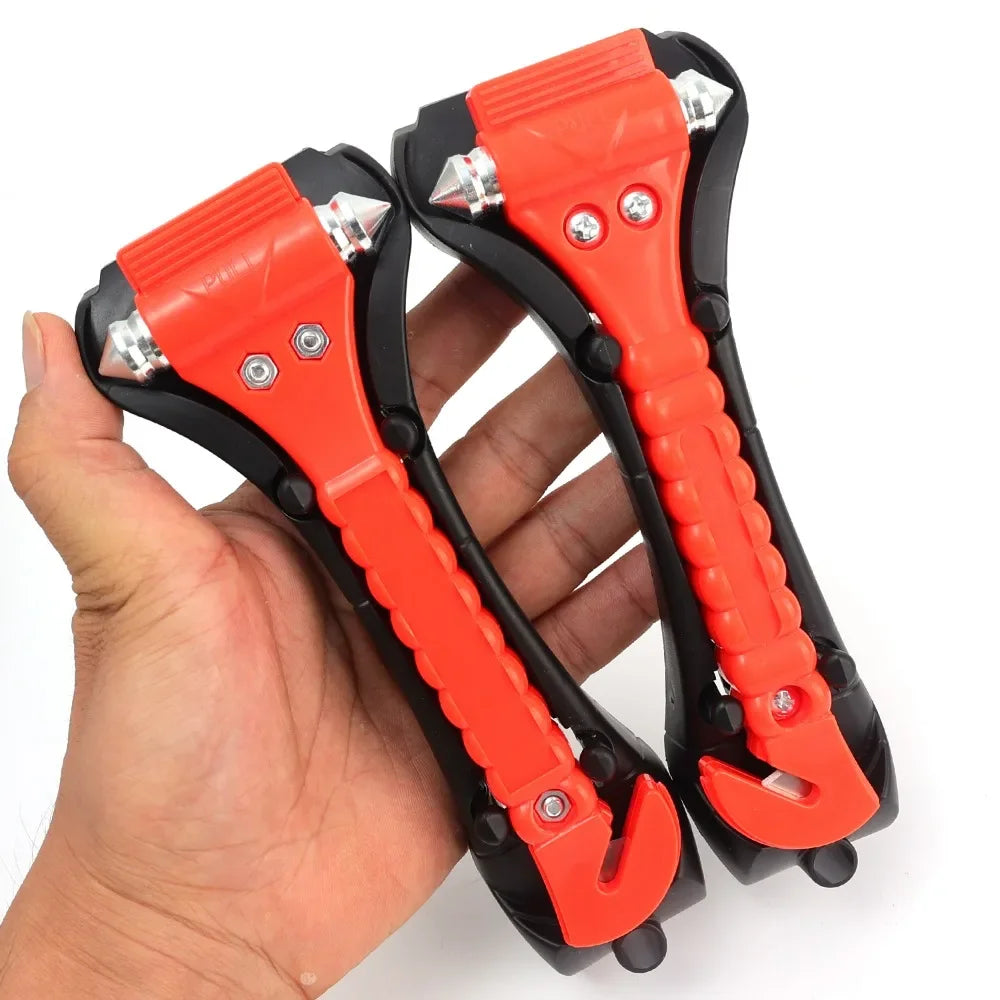 Marteau d'évacuation d'urgence 2 en 1, marteau de sécurité en acier au carbone de haute dureté, coupe-ceinture de sécurité pour camion automobile et Bus