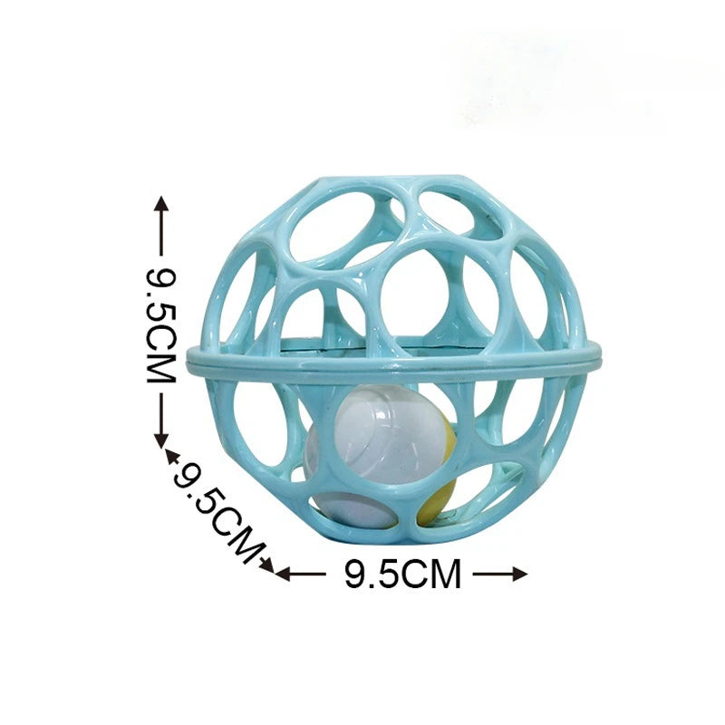 Hochet à main pour bébé, boule souple, jouets pour nouveau-né, anneaux de dentition, cloche à main, jouets sensoriels, jouets éducatifs pour enfants de 0 à 12 mois