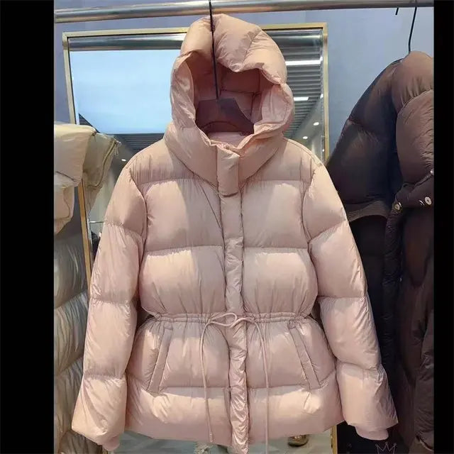 Veste femme 2025 nouveau hiver Parkas femme vers le bas coton pardessus à capuche décontracté épais chaud rembourré manteau court dames vêtements d'extérieur hauts
