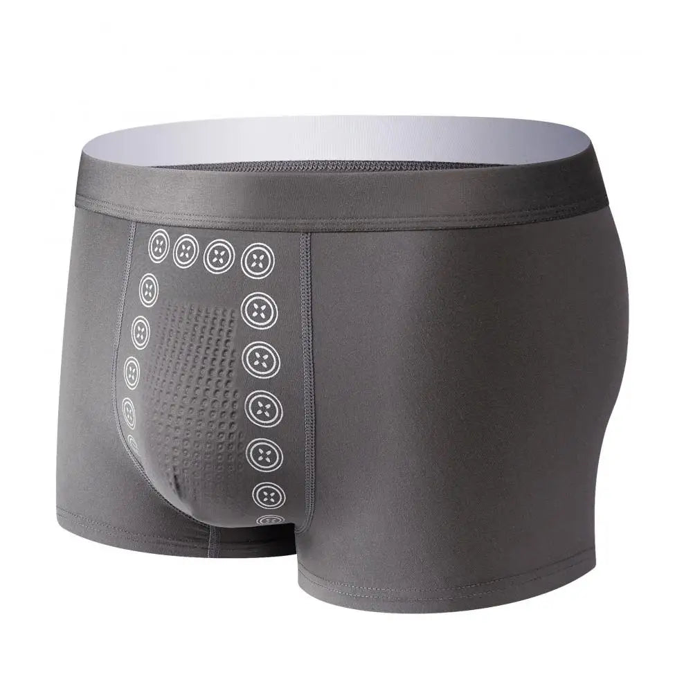 Men's U-Shaped Convex Briefs, Stretch Underwear, Energy Particles, Breathable, with Holes