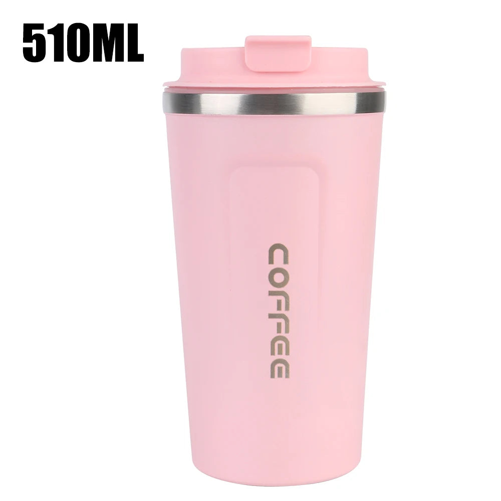 Tasse Thermos de voiture Thermo café pour thé eau café anti-fuite tasse Thermo de voyage tasse à café 380/510ML Double acier inoxydable