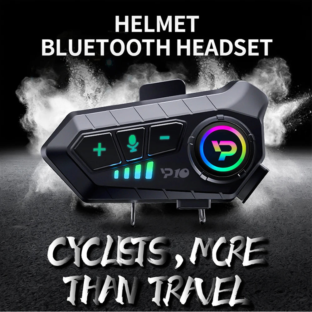 Casque de moto Bluetooth 5.3 sans fil, étanche IPX6, réduction du bruit, écouteur, 2000mAh, longue veille, mains libres