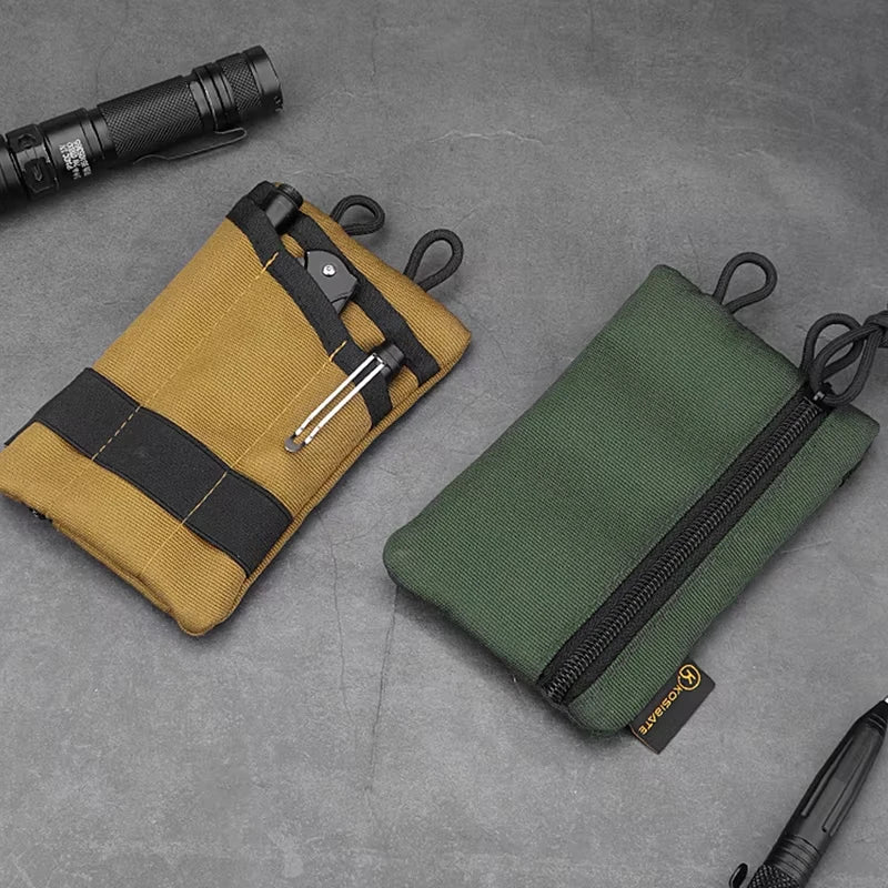 Sac tactique EDC sac portefeuille mini sac de taille clé de carte avec sac de taille camping, randonnée, chasse, pêche, porte-monnaie en plein air