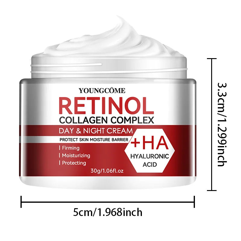 Crème hydratante de soin du visage au collagène au rétinol, hydratation en profondeur, adaptée au vieillissement sec, crème hydratante pour la réparation de la peau