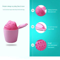 Tasse de shampoing pour bébé, seau de bain pour bébé, cuillère de bain pour enfants, tasse de lavage des cheveux, Kit de bain pour bébé, dessin animé mignon, jeu de bain pour bébé, seau amusant