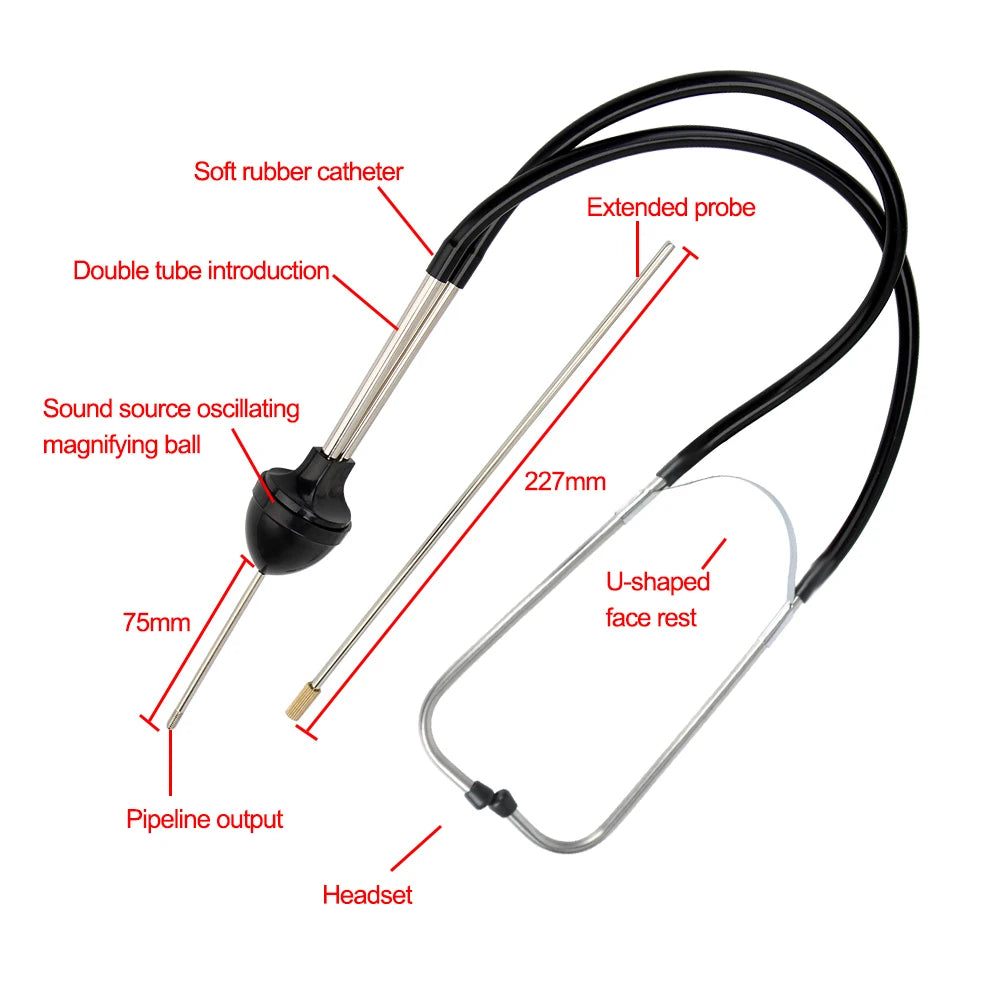 Analyseur de moteur Anti-choc, outil d'audition de moteur automobile, bloc de moteur de voiture, outil de Diagnostic, stéthoscope de cylindre mécanique